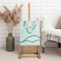 Aloha Lei Mikioi Canvas Wall Art Sage Green Polynesian Tribal Tatau Pattern LT9 - Polynesian Pride