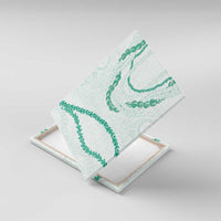 Aloha Lei Mikioi Canvas Wall Art Sage Green Polynesian Tribal Tatau Pattern LT9 With Frame Green - Polynesian Pride