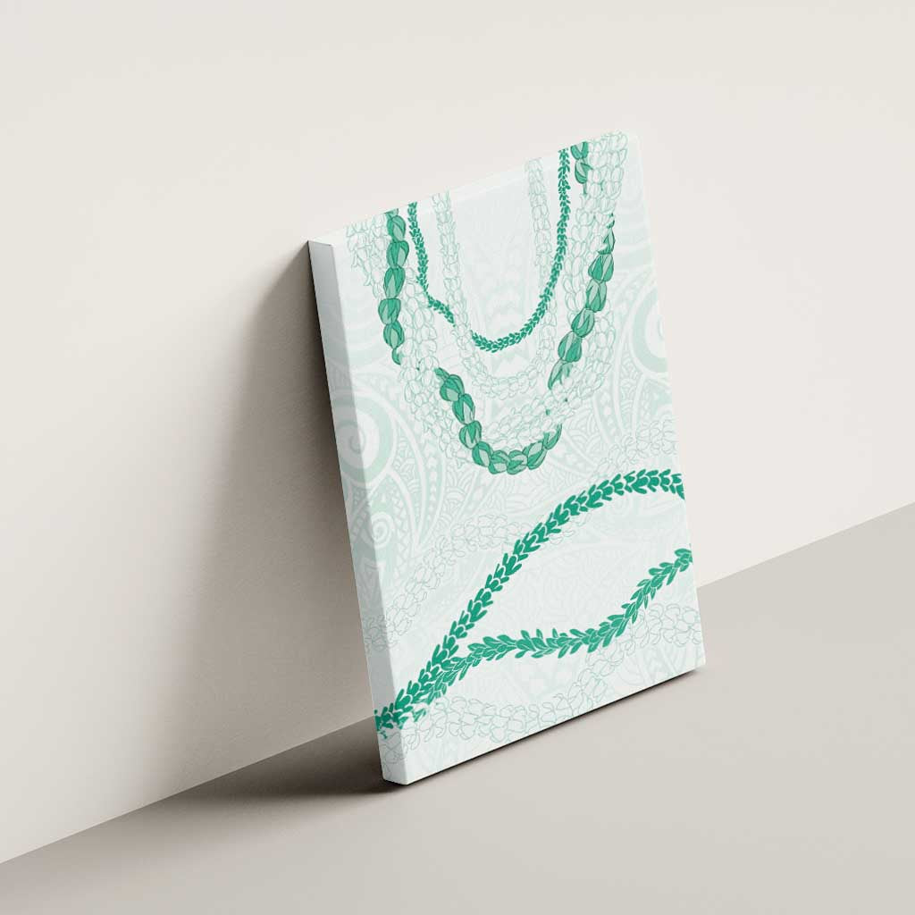 Aloha Lei Mikioi Canvas Wall Art Sage Green Polynesian Tribal Tatau Pattern LT9 - Polynesian Pride