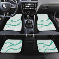 Aloha Lei Mikioi Car Mats Sage Green Polynesian Tribal Tatau Pattern LT9 Set 4pcs Green - Polynesian Pride