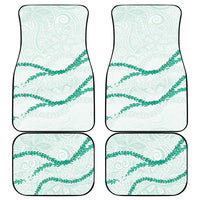 Aloha Lei Mikioi Car Mats Sage Green Polynesian Tribal Tatau Pattern LT9 - Polynesian Pride