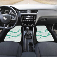Aloha Lei Mikioi Car Mats Sage Green Polynesian Tribal Tatau Pattern LT9 Set 2pcs - Front Green - Polynesian Pride