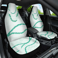 Aloha Lei Mikioi Car Seat Cover Sage Green Polynesian Tribal Tatau Pattern
