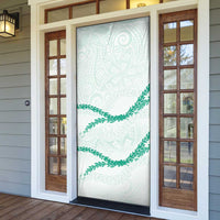 Aloha Lei Mikioi Door Cover Sage Green Polynesian Tribal Tatau Pattern LT9 - Polynesian Pride