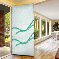 Aloha Lei Mikioi Door Cover Sage Green Polynesian Tribal Tatau Pattern LT9 - Polynesian Pride