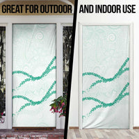 Aloha Lei Mikioi Door Cover Sage Green Polynesian Tribal Tatau Pattern LT9 - Polynesian Pride