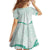 Aloha Lei Mikioi Family Matching Off The Shoulder Long Sleeve Dress and Hawaiian Shirt Sage Green Polynesian Tribal Tatau Pattern