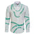 Aloha Lei Mikioi Family Matching Off The Shoulder Long Sleeve Dress and Hawaiian Shirt Sage Green Polynesian Tribal Tatau Pattern
