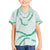 Aloha Lei Mikioi Family Matching Off The Shoulder Long Sleeve Dress and Hawaiian Shirt Sage Green Polynesian Tribal Tatau Pattern