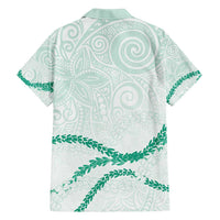 Aloha Lei Mikioi Family Matching Summer Maxi Dress and Hawaiian Shirt Sage Green Polynesian Tribal Tatau Pattern LT9 - Polynesian Pride