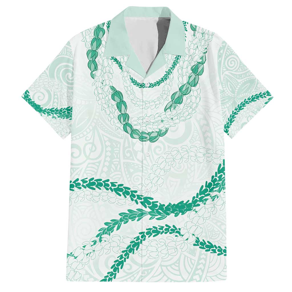 Aloha Lei Mikioi Hawaiian Shirt Sage Green Polynesian Tribal Tatau Pattern LT9 Green - Polynesian Pride