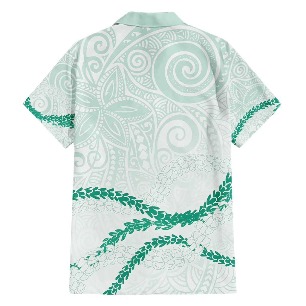 Aloha Lei Mikioi Hawaiian Shirt Sage Green Polynesian Tribal Tatau Pattern LT9 - Polynesian Pride
