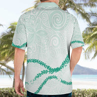Aloha Lei Mikioi Hawaiian Shirt Sage Green Polynesian Tribal Tatau Pattern LT9 - Polynesian Pride