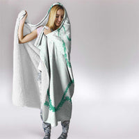 Aloha Lei Mikioi Hooded Blanket Sage Green Polynesian Tribal Tatau Pattern LT9 - Polynesian Pride