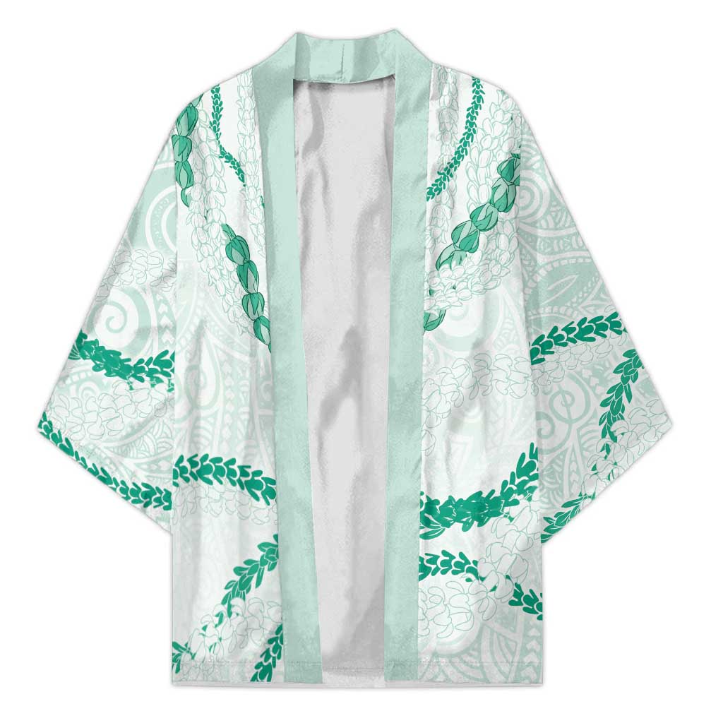 Aloha Lei Mikioi Kimono Sage Green Polynesian Tribal Tatau Pattern LT9 Unisex Green - Polynesian Pride
