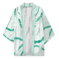 Aloha Lei Mikioi Kimono Sage Green Polynesian Tribal Tatau Pattern LT9 Unisex Green - Polynesian Pride
