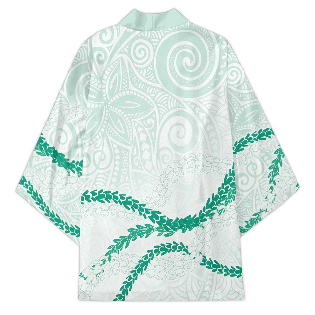 Aloha Lei Mikioi Kimono Sage Green Polynesian Tribal Tatau Pattern LT9 - Polynesian Pride