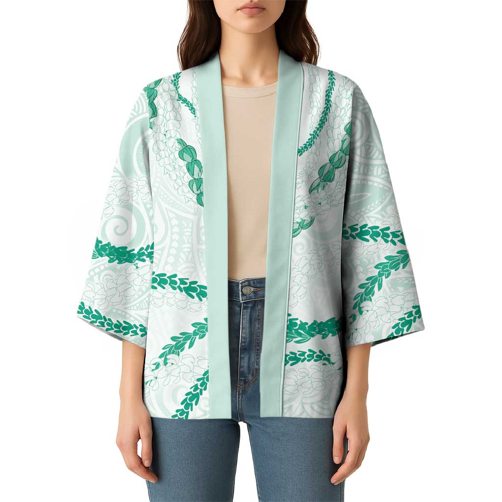 Aloha Lei Mikioi Kimono Sage Green Polynesian Tribal Tatau Pattern LT9 - Polynesian Pride