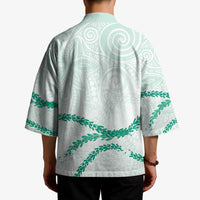 Aloha Lei Mikioi Kimono Sage Green Polynesian Tribal Tatau Pattern LT9 - Polynesian Pride