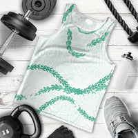 Aloha Lei Mikioi Men Tank Top Sage Green Polynesian Tribal Tatau Pattern LT9 - Polynesian Pride