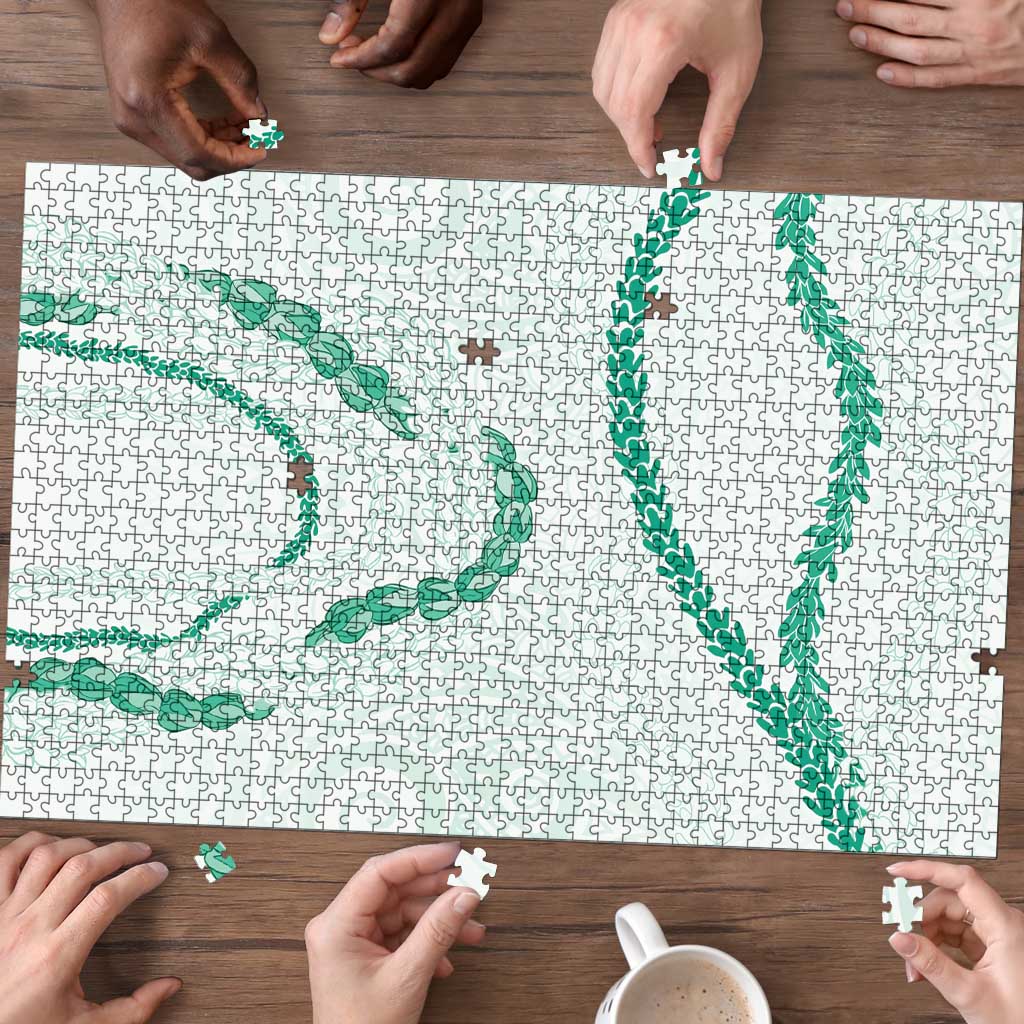 Aloha Lei Mikioi Puzzle Sage Green Polynesian Tribal Tatau Pattern LT9 - Polynesian Pride