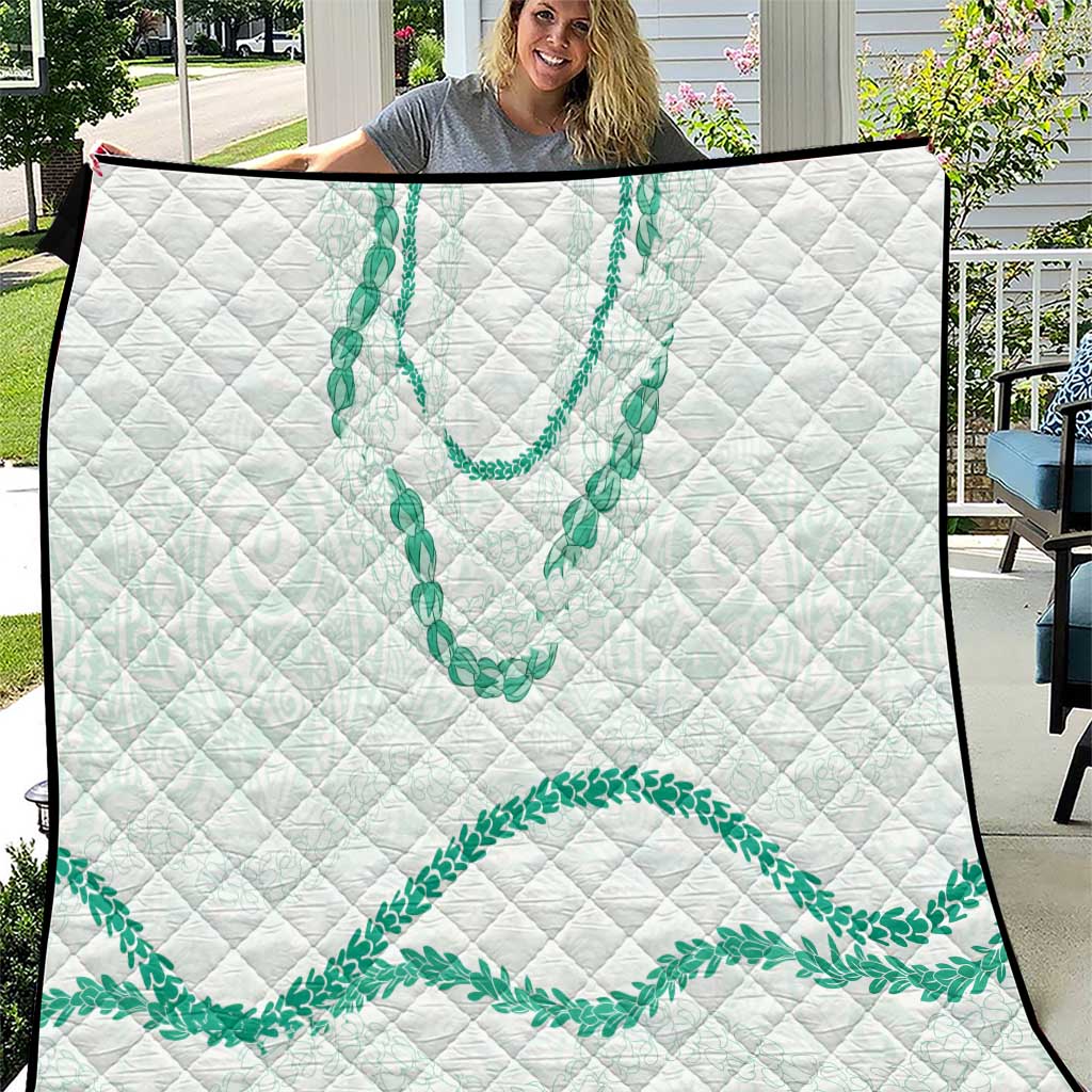 Aloha Lei Mikioi Quilt Sage Green Polynesian Tribal Tatau Pattern