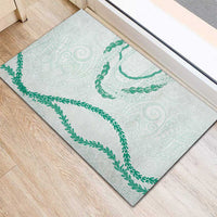 Aloha Lei Mikioi Rubber Doormat Sage Green Polynesian Tribal Tatau Pattern LT9 - Polynesian Pride