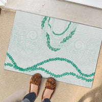 Aloha Lei Mikioi Rubber Doormat Sage Green Polynesian Tribal Tatau Pattern LT9 - Polynesian Pride