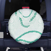 Aloha Lei Mikioi Spare Tire Cover Sage Green Polynesian Tribal Tatau Pattern