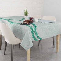Aloha Lei Mikioi Tablecloth Sage Green Polynesian Tribal Tatau Pattern LT9 - Polynesian Pride