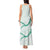 Aloha Lei Mikioi Tank Maxi Dress Sage Green Polynesian Tribal Tatau Pattern