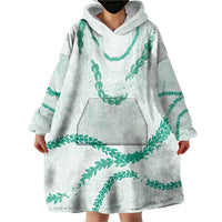 Aloha Lei Mikioi Wearable Blanket Hoodie Sage Green Polynesian Tribal Tatau Pattern LT9 - Polynesian Pride