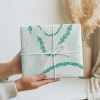 Aloha Lei Mikioi Wrapping Paper Sage Green Polynesian Tribal Tatau Pattern - Polynesian Pride