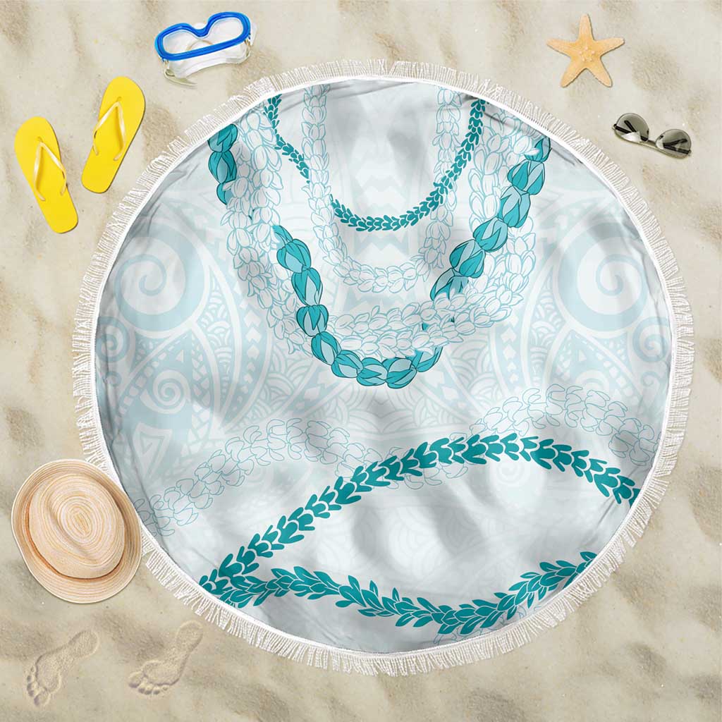 Aloha Lei Mikioi Beach Blanket Teal Polynesian Tribal Tatau Pattern LT9 One Size 150cm Teal - Polynesian Pride
