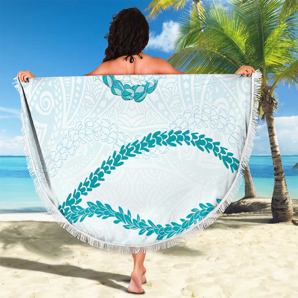 Aloha Lei Mikioi Beach Blanket Teal Polynesian Tribal Tatau Pattern LT9 - Polynesian Pride