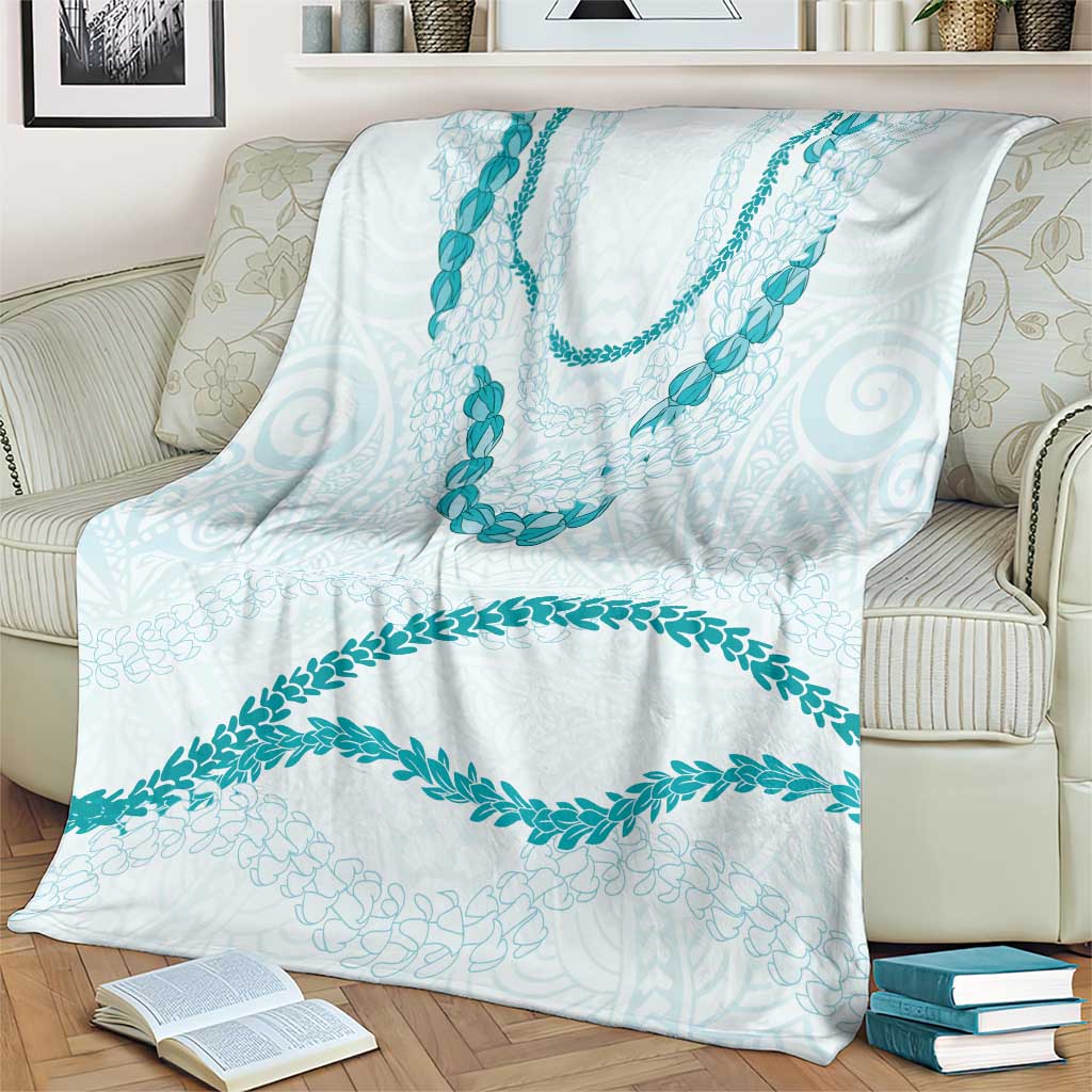 Aloha Lei Mikioi Blanket Teal Polynesian Tribal Tatau Pattern LT9 - Polynesian Pride