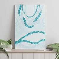 Aloha Lei Mikioi Canvas Wall Art Teal Polynesian Tribal Tatau Pattern LT9 - Polynesian Pride