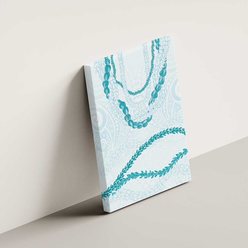 Aloha Lei Mikioi Canvas Wall Art Teal Polynesian Tribal Tatau Pattern LT9 - Polynesian Pride