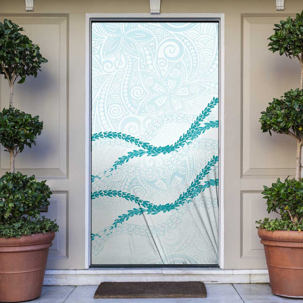 Aloha Lei Mikioi Door Cover Aloha Lei Mikioi LT9 Teal - Polynesian Pride