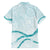 Aloha Lei Mikioi Family Matching Off The Shoulder Long Sleeve Dress and Hawaiian Shirt Teal Polynesian Tribal Tatau Pattern