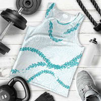 Aloha Lei Mikioi Men Tank Top Teal Polynesian Tribal Tatau Pattern LT9 - Polynesian Pride