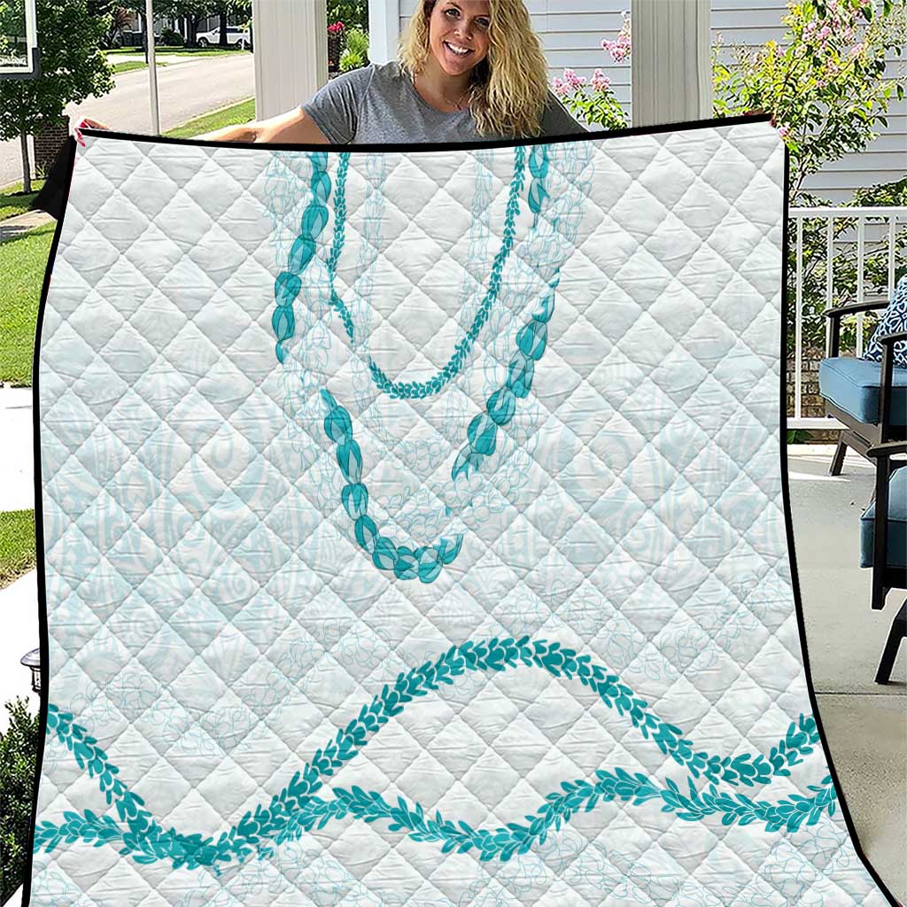 Aloha Lei Mikioi Quilt Teal Polynesian Tribal Tatau Pattern