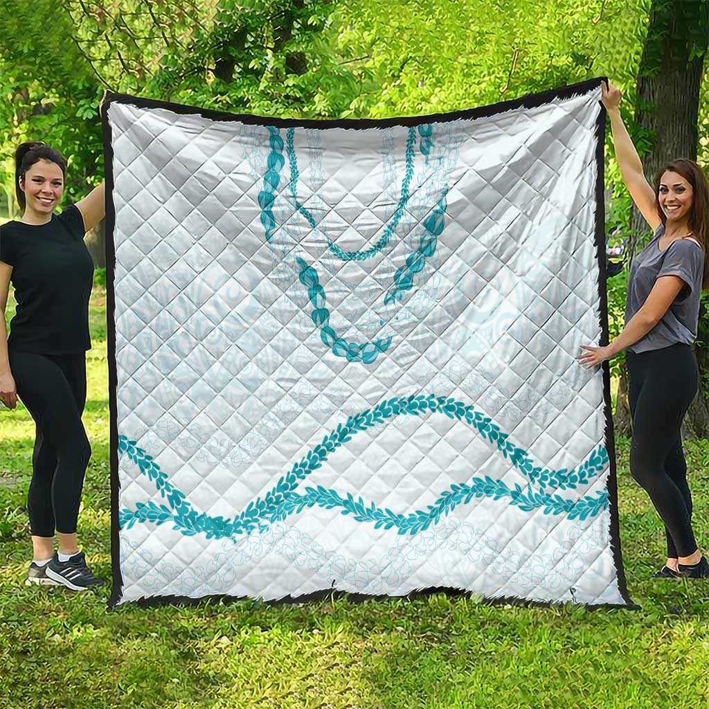 Aloha Lei Mikioi Quilt Teal Polynesian Tribal Tatau Pattern