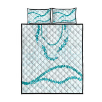 Aloha Lei Mikioi Quilt Bed Set Teal Polynesian Tribal Tatau Pattern LT9 - Polynesian Pride