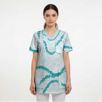 Aloha Lei Mikioi Scrub Top Aloha Lei Mikioi - Polynesian Pride
