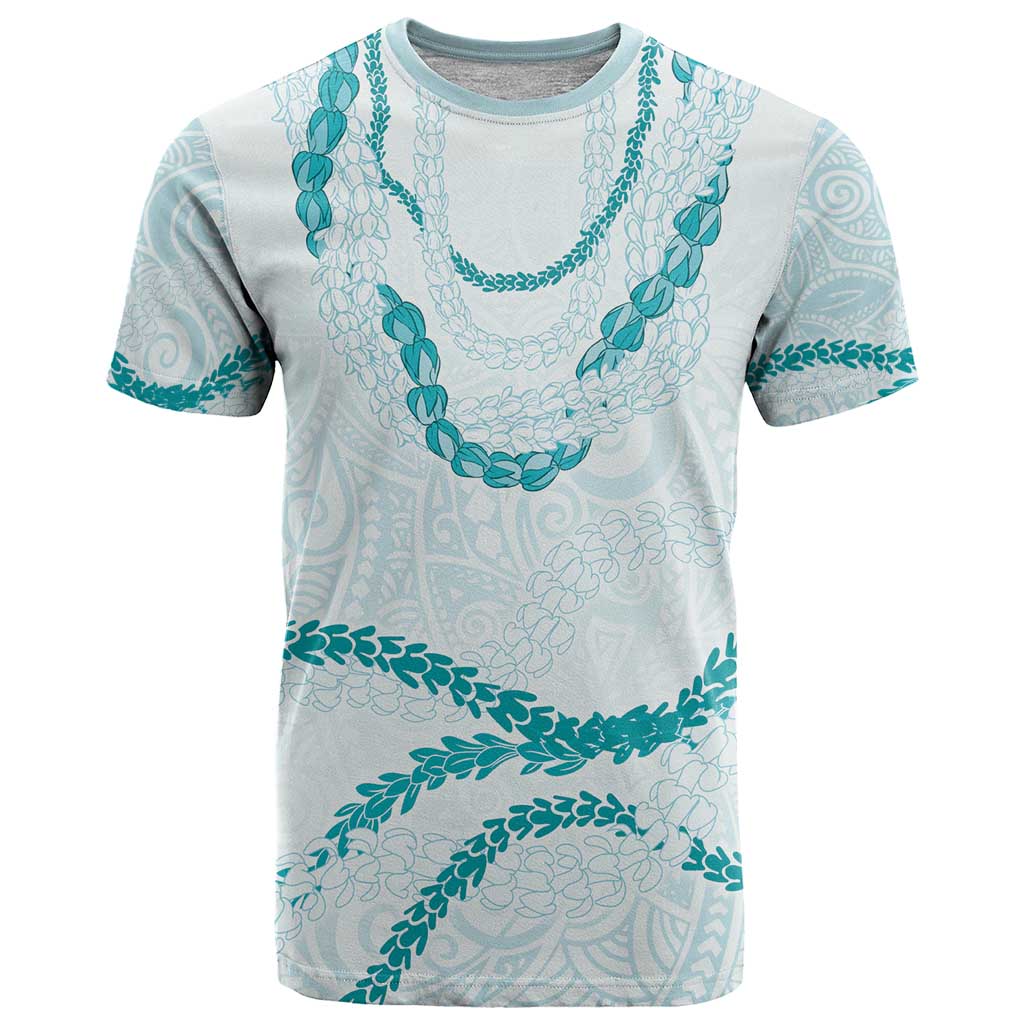 Aloha Lei Mikioi T Shirt Teal Polynesian Tribal Tatau Pattern