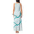 Aloha Lei Mikioi Tank Maxi Dress Teal Polynesian Tribal Tatau Pattern