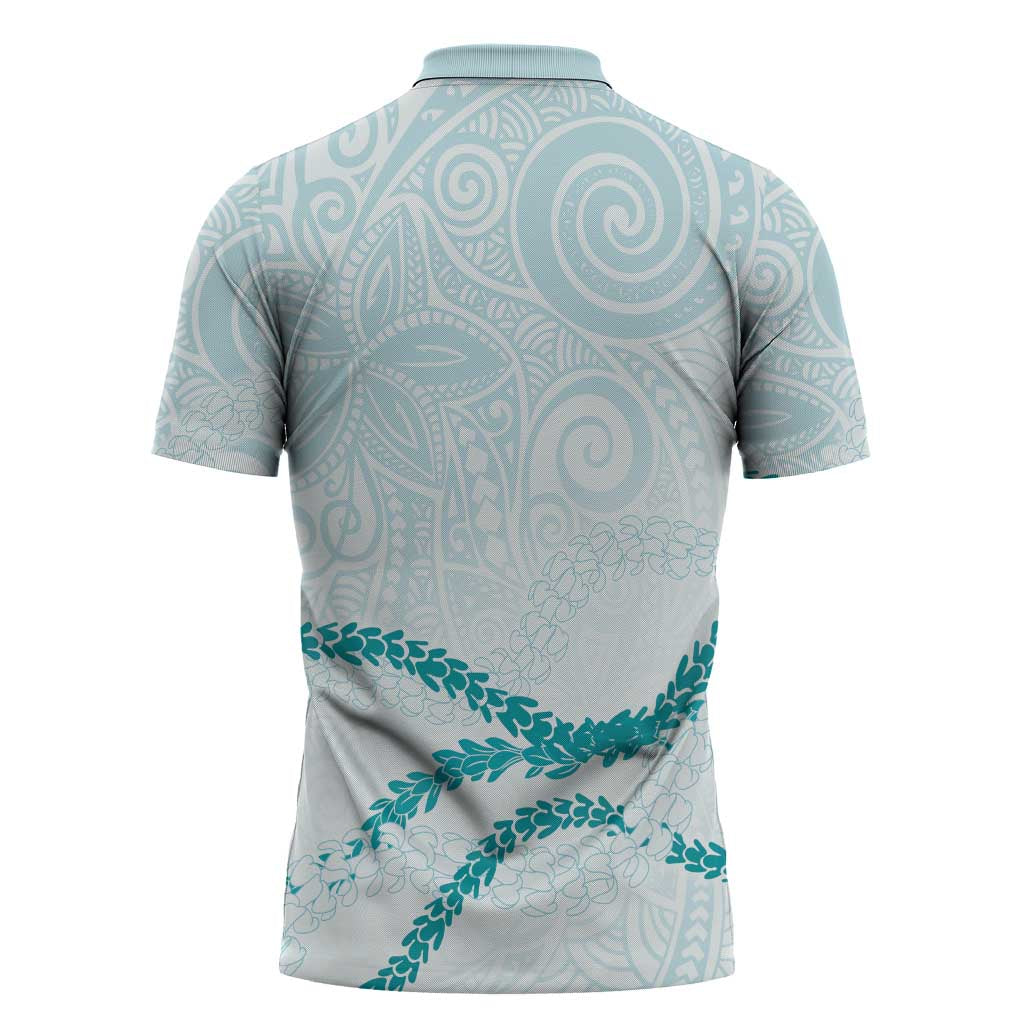 Aloha Lei Mikioi Zipper Polo Shirt Aloha Lei Mikioi LT9 - Polynesian Pride