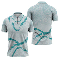 Aloha Lei Mikioi Zipper Polo Shirt Aloha Lei Mikioi LT9 - Polynesian Pride