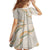 Aloha Pakalana and Puakenikeni Lei Family Matching Off The Shoulder Long Sleeve Dress and Hawaiian Shirt Beige Hawaiian Pattern